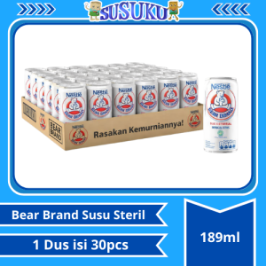Bear Brand Susu Steril 189ml /1 Dus isi 30pcs