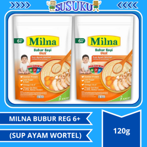 MILNA BUBUR REG 6+ 120GR (SUP AYAM WORTEL)