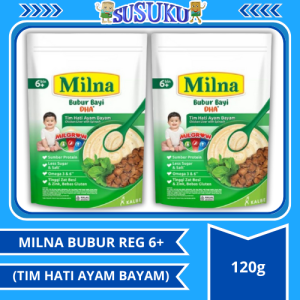 MILNA BUBUR REG 6+ 120GR (TIM HATI AYAM BAYAM)