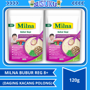 MILNA BUBUR REG 8+ 120GR (DAGING KACANG POLONG)