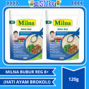 MILNA BUBUR REG 8+ 120GR (HATI AYAM BROKOLI)